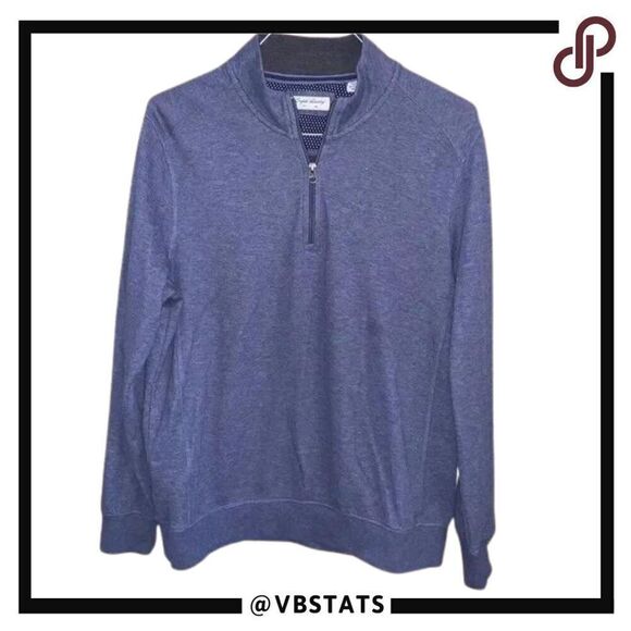 Large English Laundry Heather Blue 1/4 Zip Jacket - Picture 1 of 6
